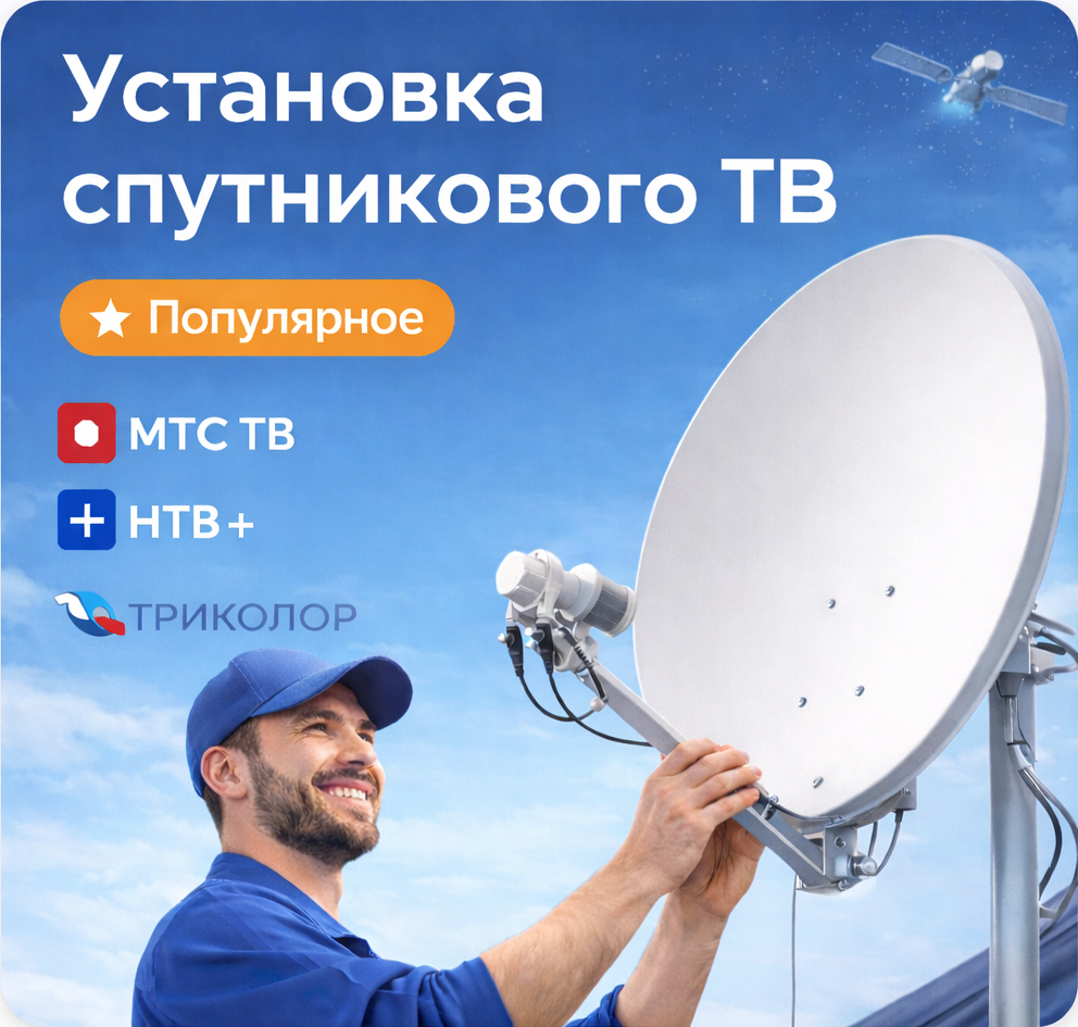 Установка спутникового ТВ